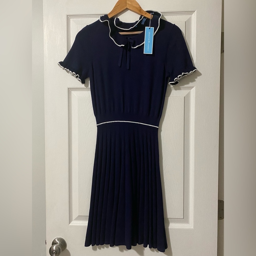 Draper James Ruffle Neck Sweaterdress